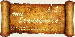 Ana Sladaković vizit kartica